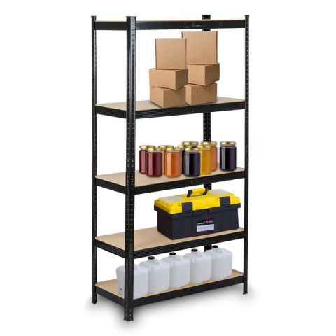 Regał metalowy magazynowy 180 x 90 x 40 cm Humberg HR-813 czarny Regał metalowy magazynowy 180 x 90 x 40 cm Humberg HR-813 czarny