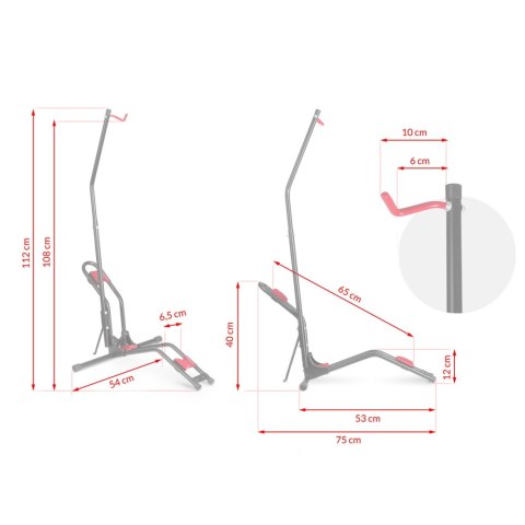 Stojak rowerowy wieszak MB1 stal czarny Stojak rowerowy wieszak MB1 stal czarny