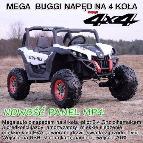 MEGA AUTO BUGGI 4X4 , PANEL MP4, MIĘKKIE KOŁA EVA, MIĘKKIE SIEDZENIE FULL OPCJA 2X 12V/XMX603 MEGA AUTO BUGGI 4X4 , PANEL MP4, MIĘKKIE KOŁA EVA, MIĘKKIE SIEDZENIE FULL OPCJA 2X 12V/XMX603