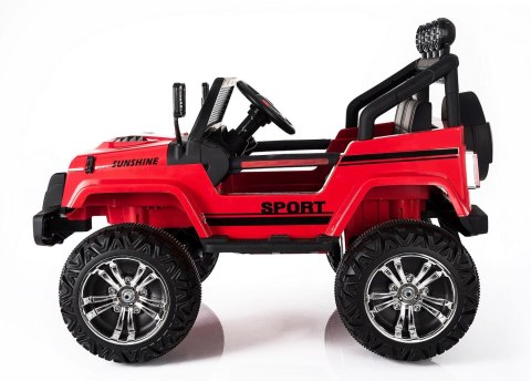 MEGA JEEP SUNSHINE, NAPĘD 4X4, 2X12V, WOLNY START/ MIĘKKIE KOŁA, BLUETOOTH, RADIO EXCLUSIVE/2388 MEGA JEEP SUNSHINE, NAPĘD 4X4, 2X12V, WOLNY START/ MIĘKKIE KOŁA, BLUETOOTH, RADIO EXCLUSIVE/2388
