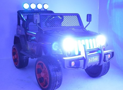 MEGA JEEP SUNSHINE, NAPĘD 4X4, 2X12V, WOLNY START/ MIĘKKIE KOŁA, BLUETOOTH, RADIO EXCLUSIVE/2388 MEGA JEEP SUNSHINE, NAPĘD 4X4, 2X12V, WOLNY START/ MIĘKKIE KOŁA, BLUETOOTH, RADIO EXCLUSIVE/2388