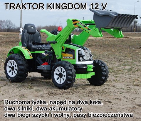 MOCNY TRAKTOR Z ŁYŻKĄ KINGDOM 12V DWIE PRĘDKOŚCI/JS328A MOCNY TRAKTOR Z ŁYŻKĄ KINGDOM 12V DWIE PRĘDKOŚCI/JS328A