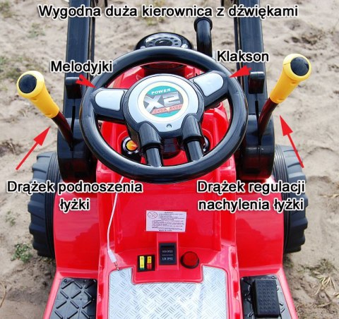 NAJMOCNIEJSZY TRAKTOR Z ŁYŻKĄ I PILOTEM 12V DWIE PRĘDKOŚCI/1005A NAJMOCNIEJSZY TRAKTOR Z ŁYŻKĄ I PILOTEM 12V DWIE PRĘDKOŚCI/1005A