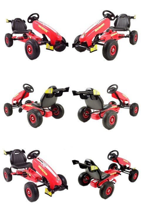 NAJNOWSZY GOKART NA PEDAŁY, KOŁA POMPOWANE, HAMULCE/G202 NAJNOWSZY GOKART NA PEDAŁY, KOŁA POMPOWANE, HAMULCE/G202