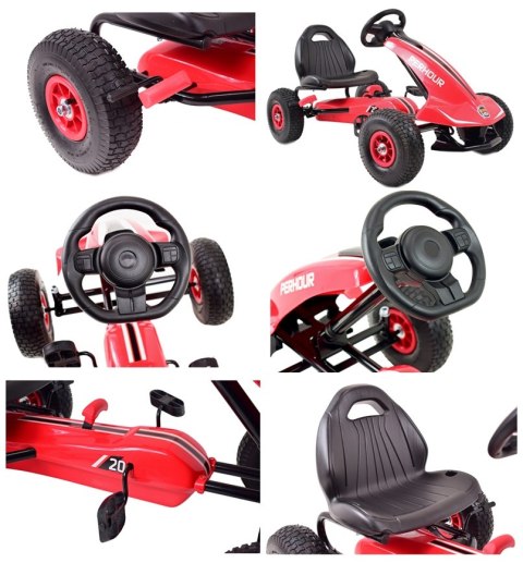 NAJNOWSZY GOKART NA PEDAŁY, KOŁA POMPOWANE, HAMULCE/G203 NAJNOWSZY GOKART NA PEDAŁY, KOŁA POMPOWANE, HAMULCE/G203