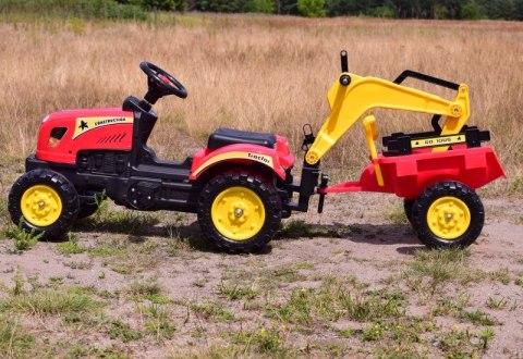 TRAKTOR NA PEDAŁY Z PRZYCZEPĄ I KOPARKĄ/ TR3007 TRAKTOR NA PEDAŁY Z PRZYCZEPĄ I KOPARKĄ/ TR3007
