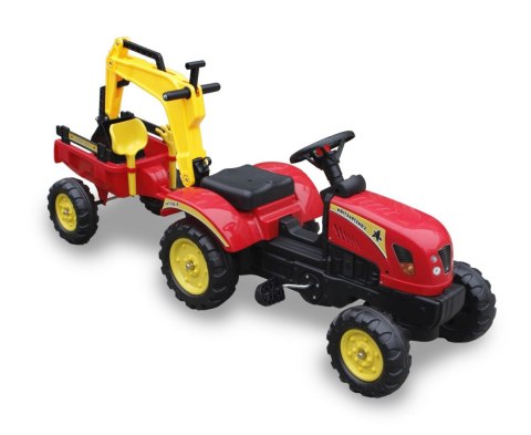 TRAKTOR NA PEDAŁY Z PRZYCZEPĄ I KOPARKĄ/ TR3007 TRAKTOR NA PEDAŁY Z PRZYCZEPĄ I KOPARKĄ/ TR3007