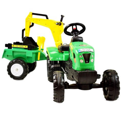 TRAKTOR NA PEDAŁY Z PRZYCZEPĄ I KOPARKĄ/ TR3007 TRAKTOR NA PEDAŁY Z PRZYCZEPĄ I KOPARKĄ/ TR3007