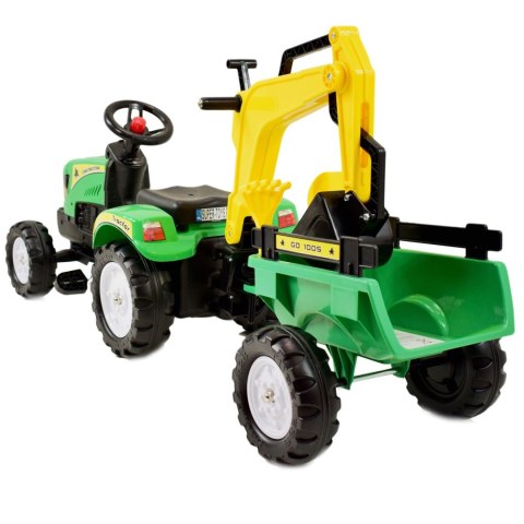 TRAKTOR NA PEDAŁY Z PRZYCZEPĄ I KOPARKĄ/ TR3007 TRAKTOR NA PEDAŁY Z PRZYCZEPĄ I KOPARKĄ/ TR3007