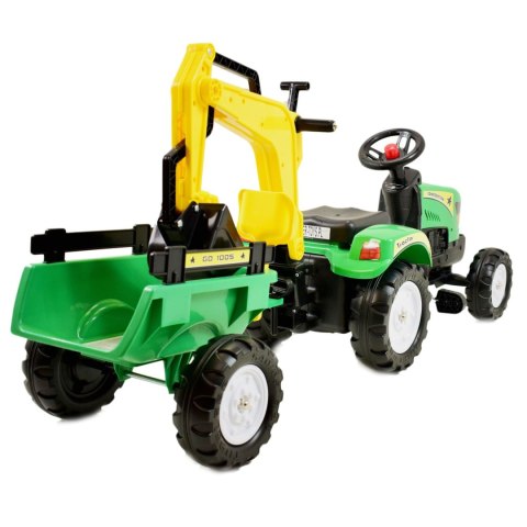 TRAKTOR NA PEDAŁY Z PRZYCZEPĄ I KOPARKĄ/ TR3007 TRAKTOR NA PEDAŁY Z PRZYCZEPĄ I KOPARKĄ/ TR3007