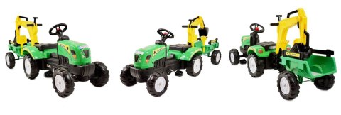 TRAKTOR NA PEDAŁY Z PRZYCZEPĄ I KOPARKĄ/ TR3007 TRAKTOR NA PEDAŁY Z PRZYCZEPĄ I KOPARKĄ/ TR3007