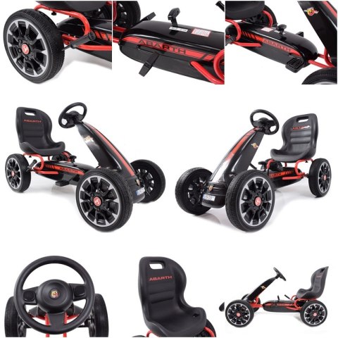 WIELKI LICENCJONOWANY GOKART FIAT ABARTH KOŁA EVA JAKOŚĆ /PB9388A WIELKI LICENCJONOWANY GOKART FIAT ABARTH KOŁA EVA JAKOŚĆ /PB9388A