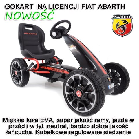 WIELKI LICENCJONOWANY GOKART FIAT ABARTH KOŁA EVA JAKOŚĆ /PB9388A WIELKI LICENCJONOWANY GOKART FIAT ABARTH KOŁA EVA JAKOŚĆ /PB9388A