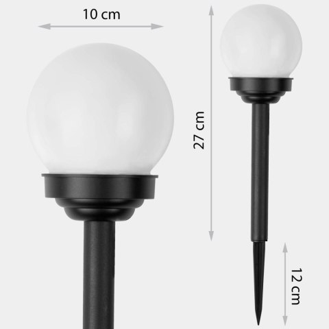 Lampka solarna biała kula 4szt Ilumen LS-102 Lampka solarna biała kula 4szt Ilumen LS-102