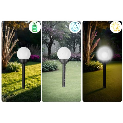 Lampka solarna biała kula 4szt Ilumen LS-102 Lampka solarna biała kula 4szt Ilumen LS-102