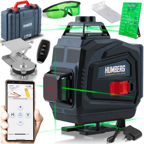 Laser krzyżowy w walizce + akcesoria Humberg HM-170 Laser krzyżowy w walizce + akcesoria Humberg HM-170