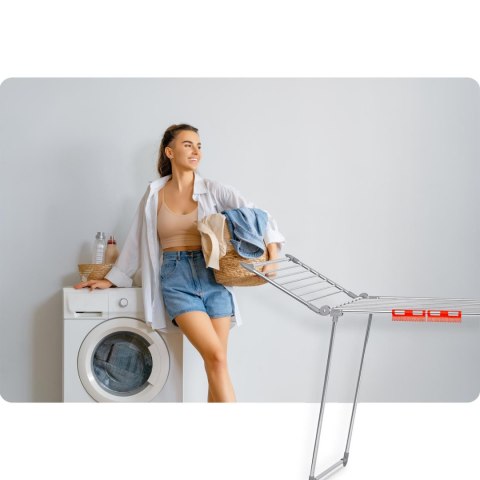 Suszarka na pranie stojąca rozkładana Debora stal nierdzewna 19 mb Suszarka na pranie stojąca rozkładana Debora stal nierdzewna 19 mb