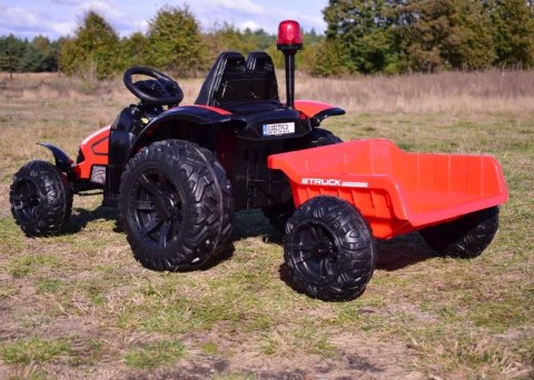 SUPER TRAKTOR TRUCK Z PRZYCZEPĄ I KOGUTEM, MIĘKKIE KOŁA, MIĘKKIE SIEDZENIE, PILOT/HZB200 SUPER TRAKTOR TRUCK Z PRZYCZEPĄ I KOGUTEM, MIĘKKIE KOŁA, MIĘKKIE SIEDZENIE, PILOT/HZB200