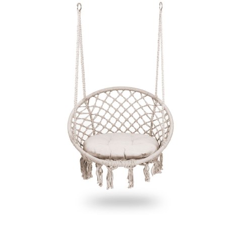 Fotel ogrodowy wiszący huśtawka BOHO beżowy Fotel ogrodowy wiszący huśtawka BOHO beżowy