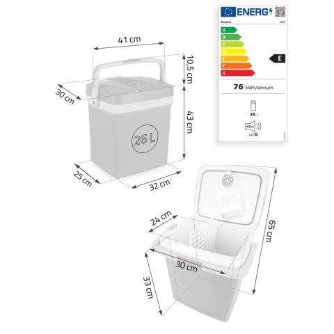 Lodówka turystyczna Berdsen Icemax 26 litry tryb ECO - czarna Lodówka turystyczna Berdsen Icemax 26 litry tryb ECO - czarna