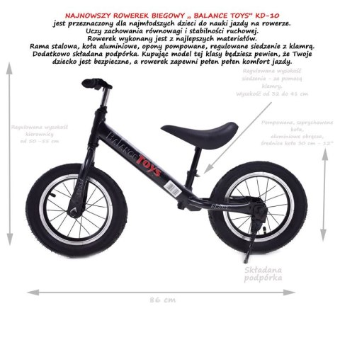 ROWEREK BIEGOWY 12" BALANCE TOYS Z PODPÓRKĄ - NOWOŚĆ/KD-10 ROWEREK BIEGOWY 12" BALANCE TOYS Z PODPÓRKĄ - NOWOŚĆ/KD-10