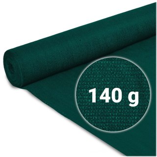 Siatka cieniująca 1,5x50m 140g/m2 + 50 zacisków zielona