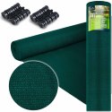 Siatka cieniująca 1,5x50m 140g/m2 + 50 zacisków zielona