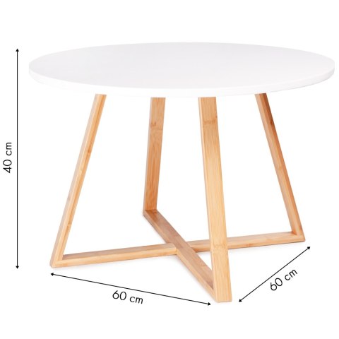 Stół stolik kawowy nowoczesny skandynawski 60 cm bambus Stół stolik kawowy nowoczesny skandynawski 60 cm bambus