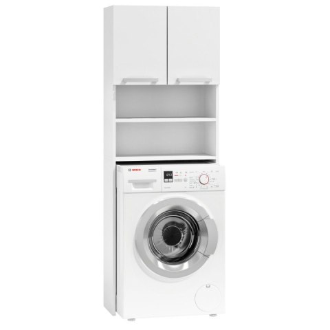 Szafka na pralkę łazienkowa biała szafka z półkami 183 cm ModernHome Szafka na pralkę łazienkowa biała szafka z półkami 183 cm ModernHome