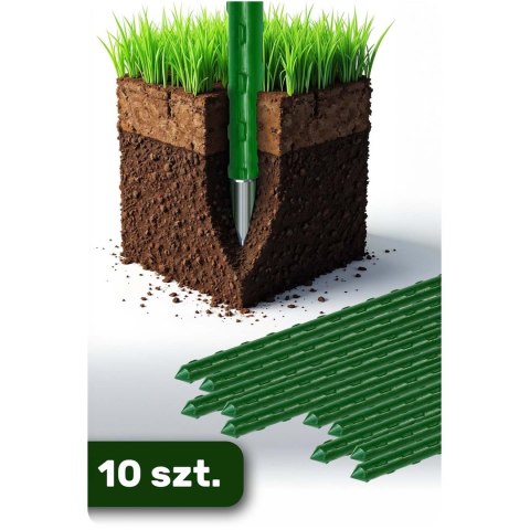 Tyczki do roślin 120 cm Plonos PL-940 zielone 10szt Tyczki do roślin 120 cm Plonos PL-940 zielone 10szt