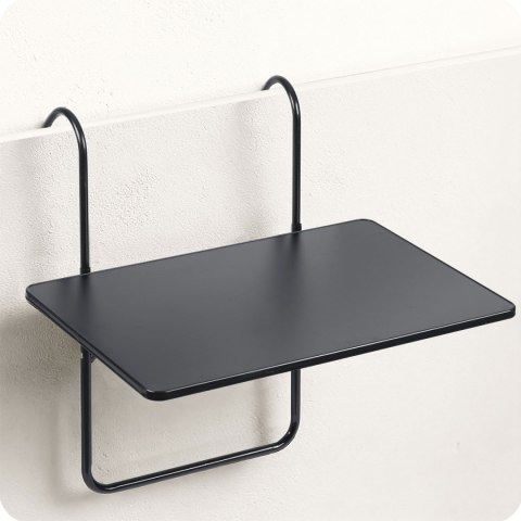 Wytrzymały stolik balkonowy 60x43cm składany Sofotel SO-982 czarny Wytrzymały stolik balkonowy 60x43cm składany Sofotel SO-982 czarny