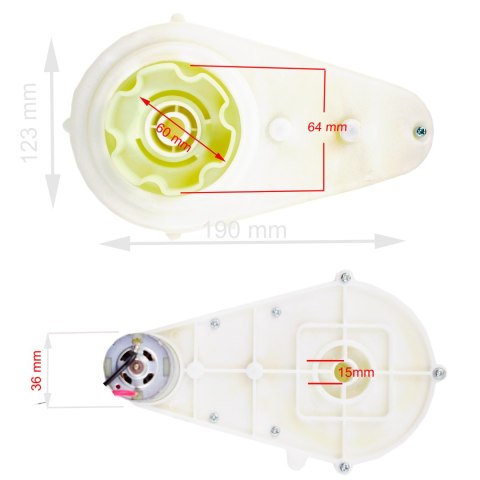 Zespół napędowy do pojazdów 12 V 15000 RPM/s618