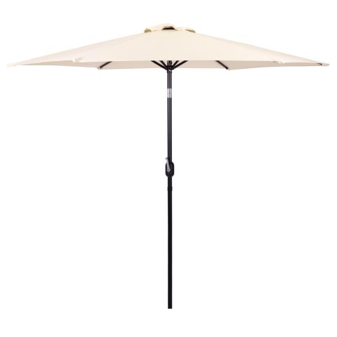 Duży parasol ogrodowy skośny łamany z korbą 6 żeber beżowy 270 cm MultiGarden Duży parasol ogrodowy skośny łamany z korbą 6 żeber beżowy 270 cm MultiGarden