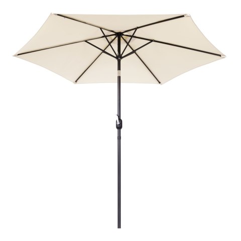 Duży parasol ogrodowy skośny łamany z korbą 6 żeber beżowy 270 cm MultiGarden Duży parasol ogrodowy skośny łamany z korbą 6 żeber beżowy 270 cm MultiGarden