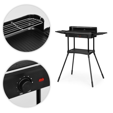 Grill elektryczny 3w1 stojący stołowy płyta grillowa ociekacz termostat MultiGarden Grill elektryczny 3w1 stojący stołowy płyta grillowa ociekacz termostat MultiGarden