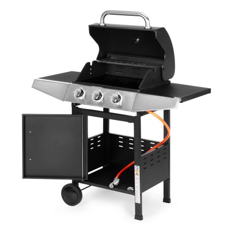Grill gazowy ogrodowy 10.2 kW duży ruszt 3 palniki termometr reduktor MultiGarden Grill gazowy ogrodowy 10.2 kW duży ruszt 3 palniki termometr reduktor MultiGarden