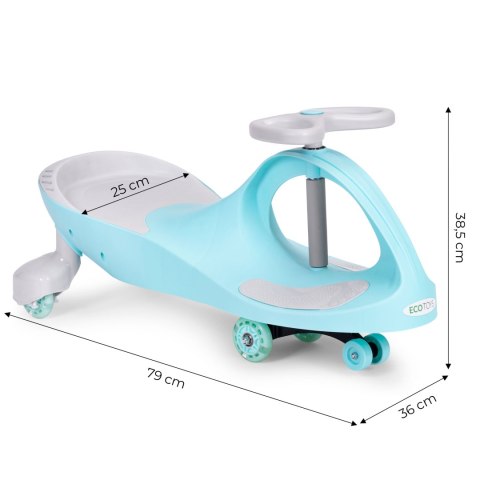 Jeździk grawitacyjny pojazd dla dzieci koła LED niebieski ECOTOYS Jeździk grawitacyjny pojazd dla dzieci koła LED niebieski ECOTOYS