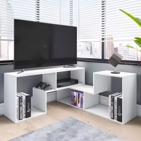 Nowoczesny regał modułowy geometryczny szafka na książki 4 półki ModernHome Nowoczesny regał modułowy geometryczny szafka na książki 4 półki ModernHome