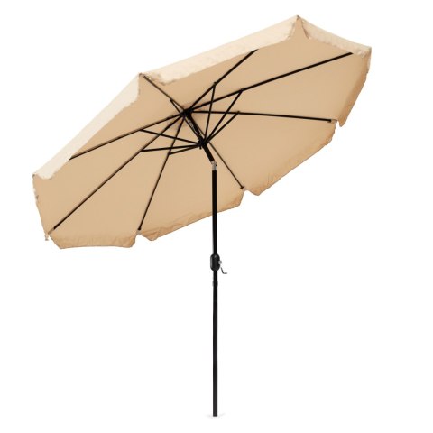 Parasol ogrodowy duży 3 m skośny łamany z korbą beż MultiGarden Parasol ogrodowy duży 3 m skośny łamany z korbą beż MultiGarden
