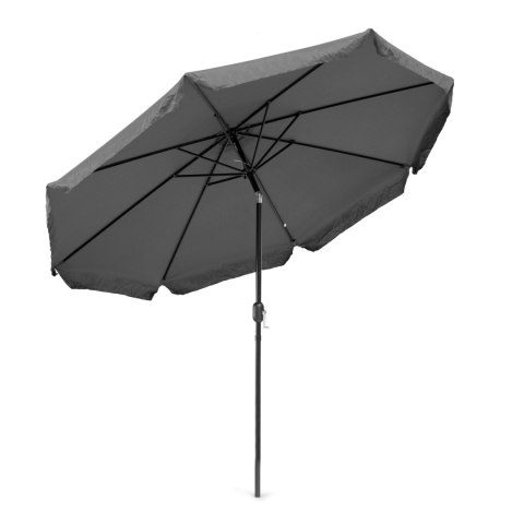 Parasol ogrodowy duży 3 m skośny łamany z korbą szary MultiGarden Parasol ogrodowy duży 3 m skośny łamany z korbą szary MultiGarden