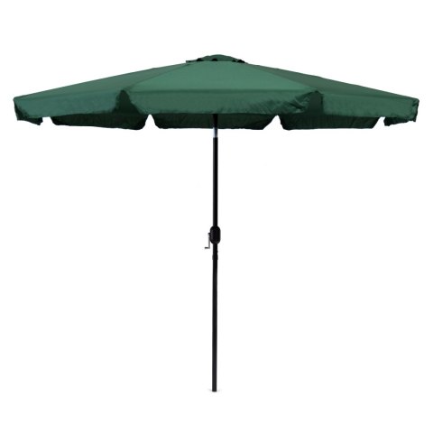 Parasol ogrodowy duży 3 m skośny łamany z korbą zielony MultiGarden Parasol ogrodowy duży 3 m skośny łamany z korbą zielony MultiGarden