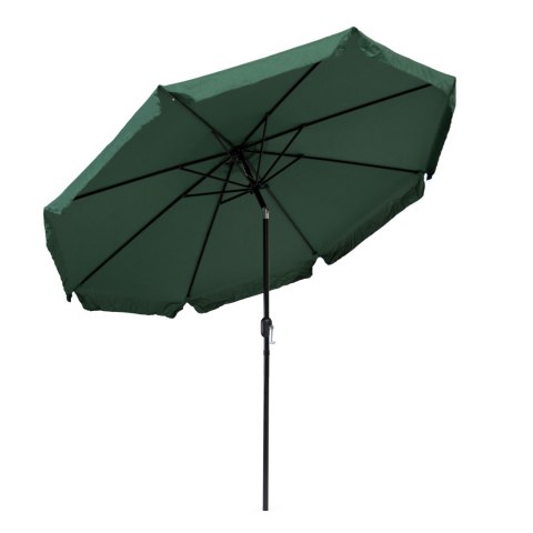 Parasol ogrodowy duży 3 m skośny łamany z korbą zielony MultiGarden Parasol ogrodowy duży 3 m skośny łamany z korbą zielony MultiGarden