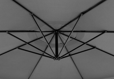 Parasol ogrodowy duży na wysięgniku składany 3,5 m szary MultiGarden Parasol ogrodowy duży na wysięgniku składany 3,5 m szary MultiGarden