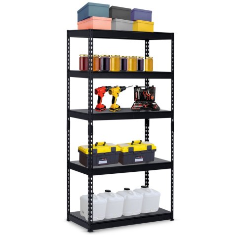 Regał metalowy magazynowy 183 x 90 x 45 cm Humberg HR-700 czarny Regał metalowy magazynowy 183 x 90 x 45 cm Humberg HR-700 czarny