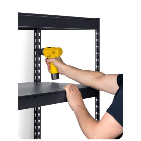 Regał metalowy magazynowy 183 x 90 x 45 cm Humberg HR-700 czarny Regał metalowy magazynowy 183 x 90 x 45 cm Humberg HR-700 czarny