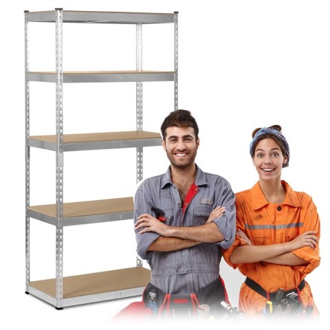 Regał metalowy magazynowy 183 x 90 x 45 cm Humberg HR-700 srebrny Regał metalowy magazynowy 183 x 90 x 45 cm Humberg HR-700 srebrny