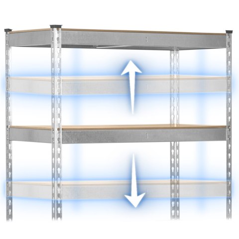 Regał metalowy magazynowy 183 x 90 x 45 cm Humberg HR-700 srebrny Regał metalowy magazynowy 183 x 90 x 45 cm Humberg HR-700 srebrny