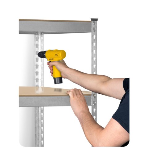 Regał metalowy magazynowy 183 x 90 x 45 cm Humberg HR-700 srebrny Regał metalowy magazynowy 183 x 90 x 45 cm Humberg HR-700 srebrny