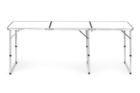 Stolik turystyczny stół składany kemping biały blat 180x60 cm MultiGarden Stolik turystyczny stół składany kemping biały blat 180x60 cm MultiGarden