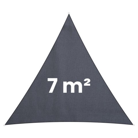 Żagiel przeciwsłoneczny trójkątny 7m2 Plonos PL-886 szary Żagiel przeciwsłoneczny trójkątny 7m2 Plonos PL-886 szary